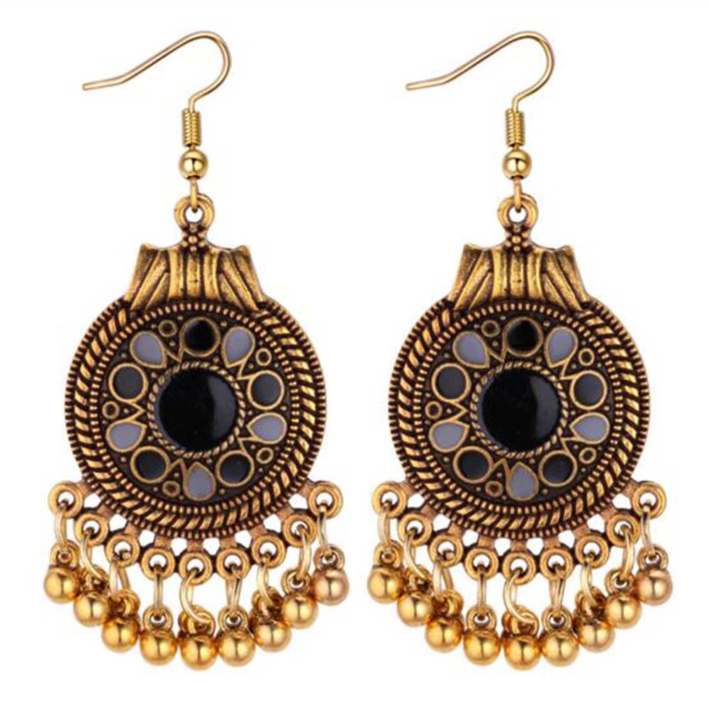 Anting Gantung Panjang Model Rumbai Manikmanik Metal Gaya Vintageindianetnik Untuk Wanita