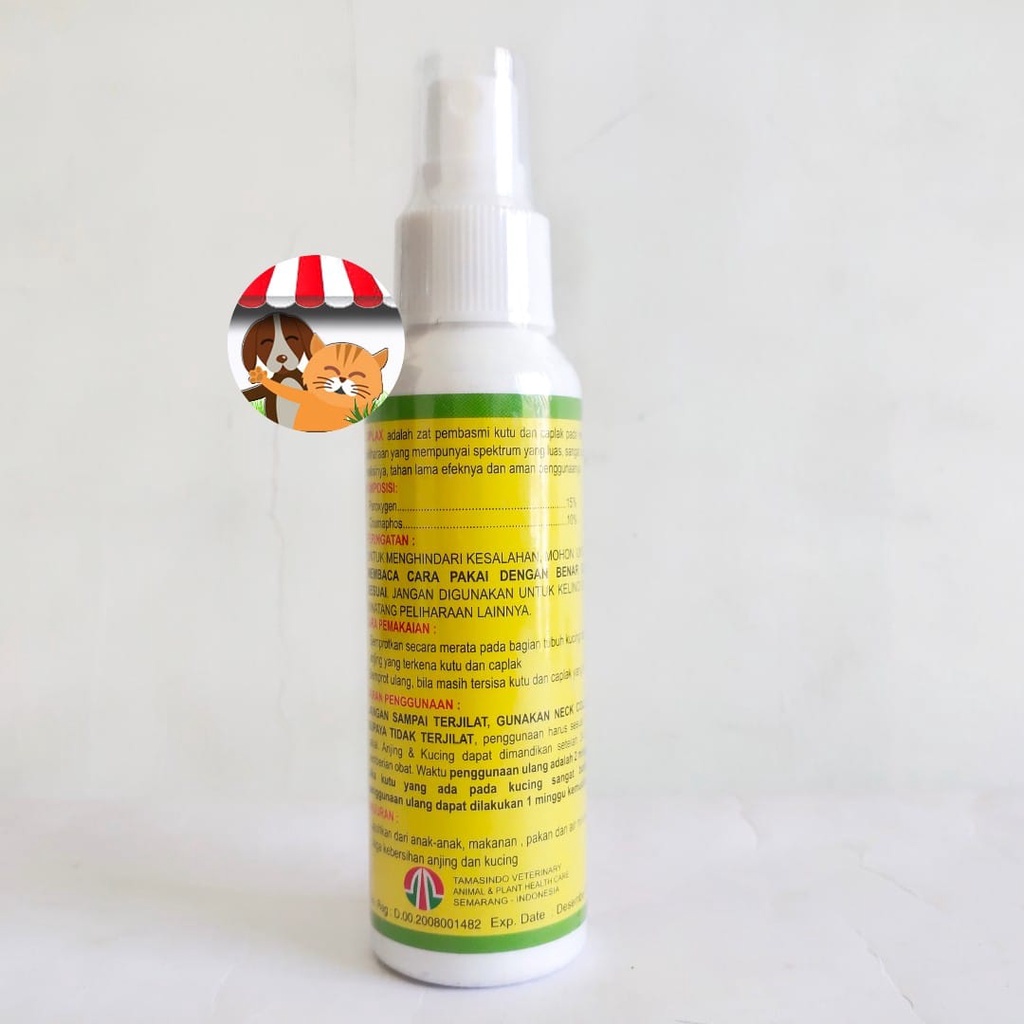 Caplak Spray 120ml - Spray Anti Caplak dan Kutu Anjing dan Kucing