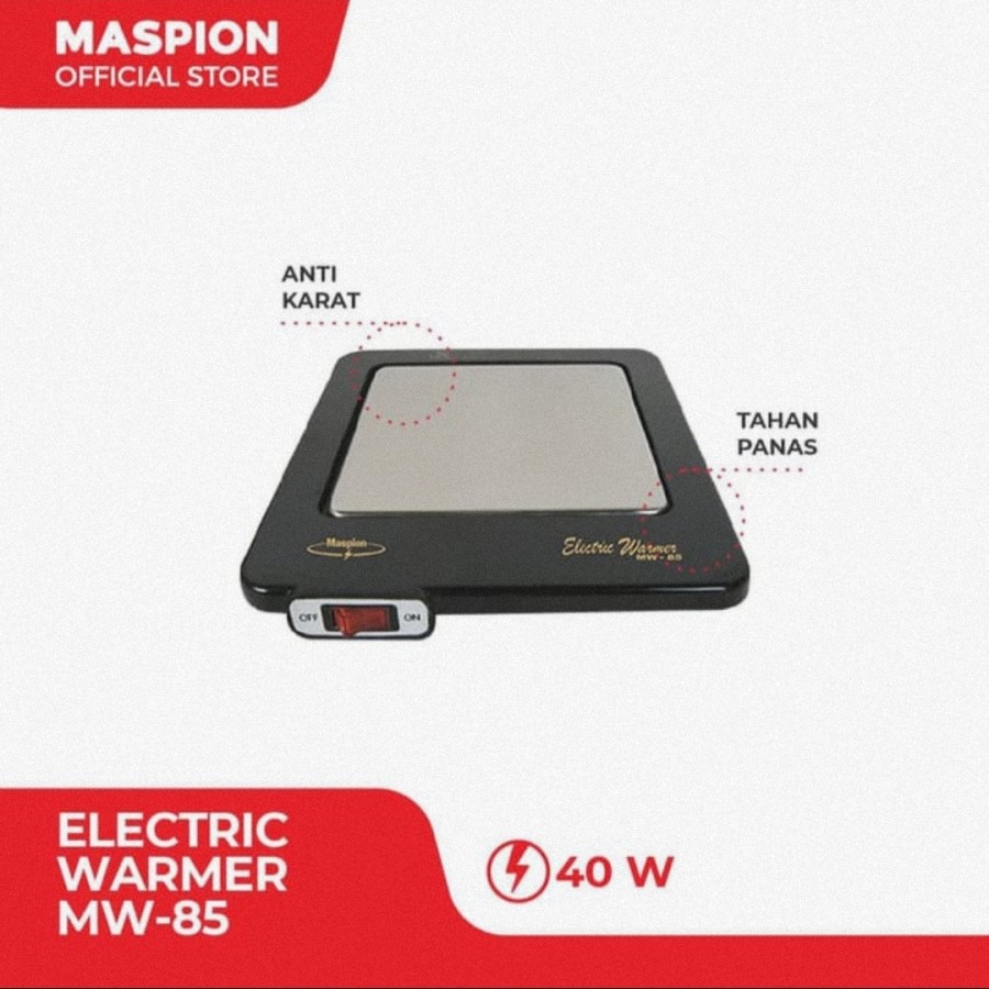 MASPION Penghangat minuman dan Makanan / Elektrik Warmer - MW 85 - Garansi Resmi 1 Tahun