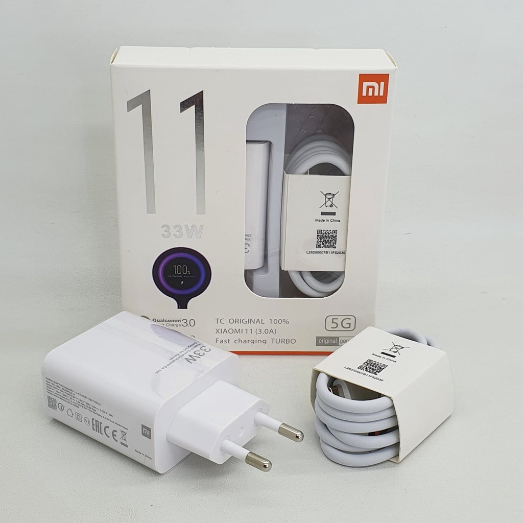 Charger XIAOMI Fast Charging TURBO Type C ( 33W ) Mi 9 / Mi 10 / Mi 11 Original 100%