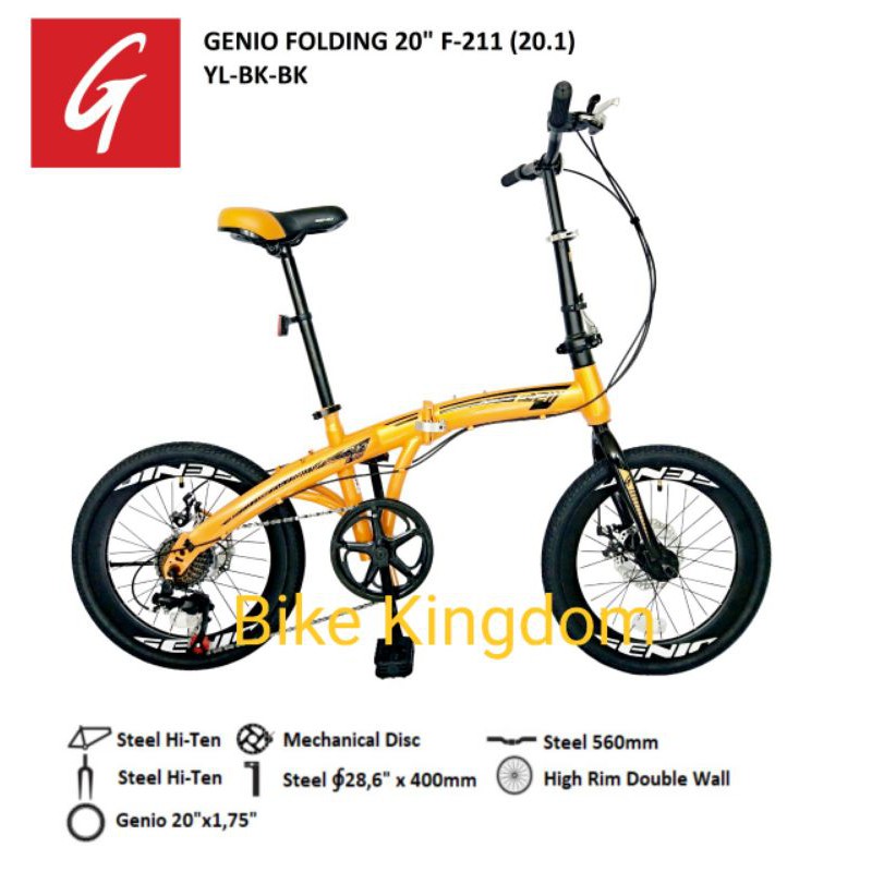 SEPEDA LIPAT 20 Inch GENIO F-211 BY UNITED
