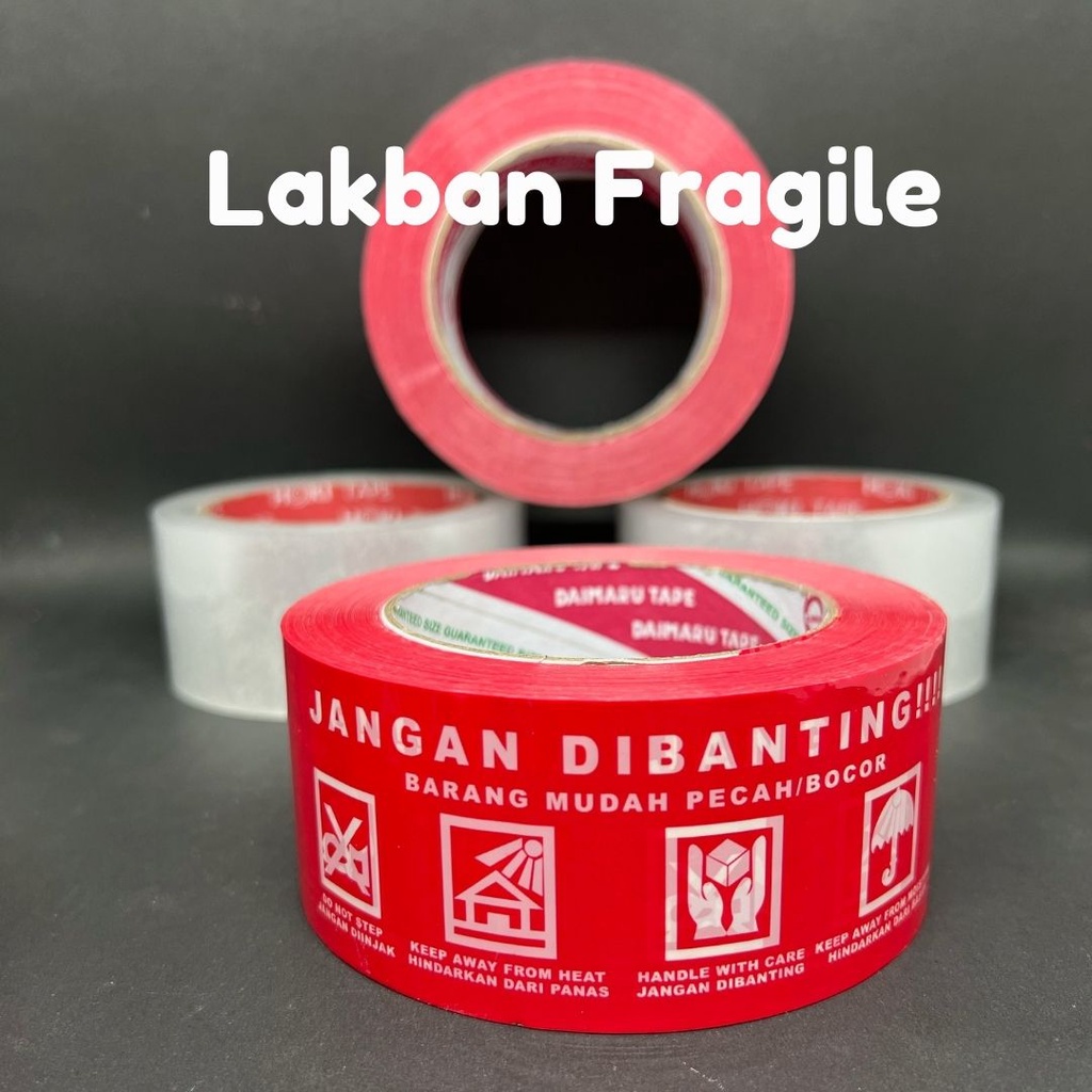 Lakban Bening / Selotip Fragile Kuat Berkualitas