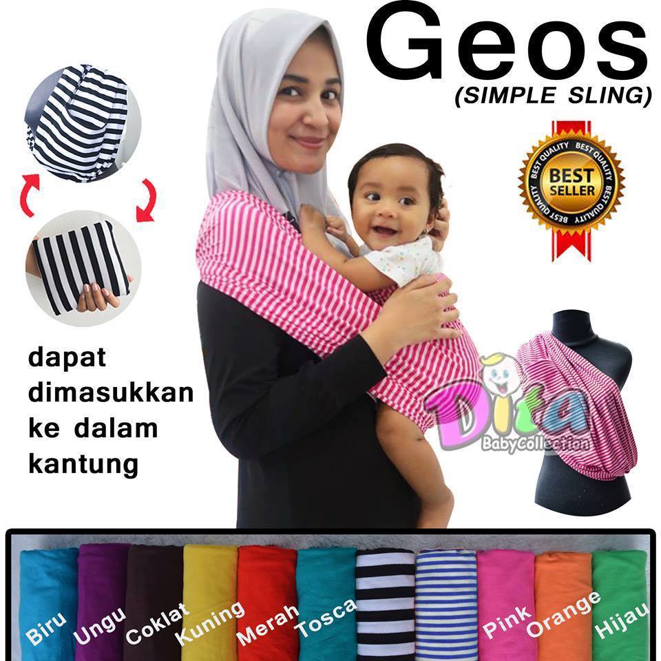 Gendongan geos dita salur kantong geos salur /geos salur murah geos grosir /gendongan kaos