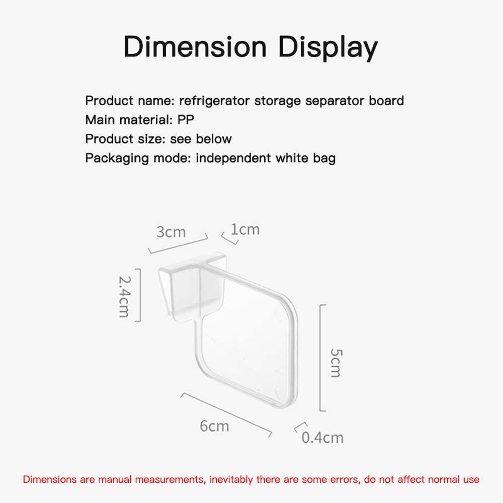 [Elegan] Sekat Kulkas 4Pcs Sekat Pemisah Kompartemen Transparan Kreatif Tipe Snap Untuk Papan Partisi Restoran Rumah