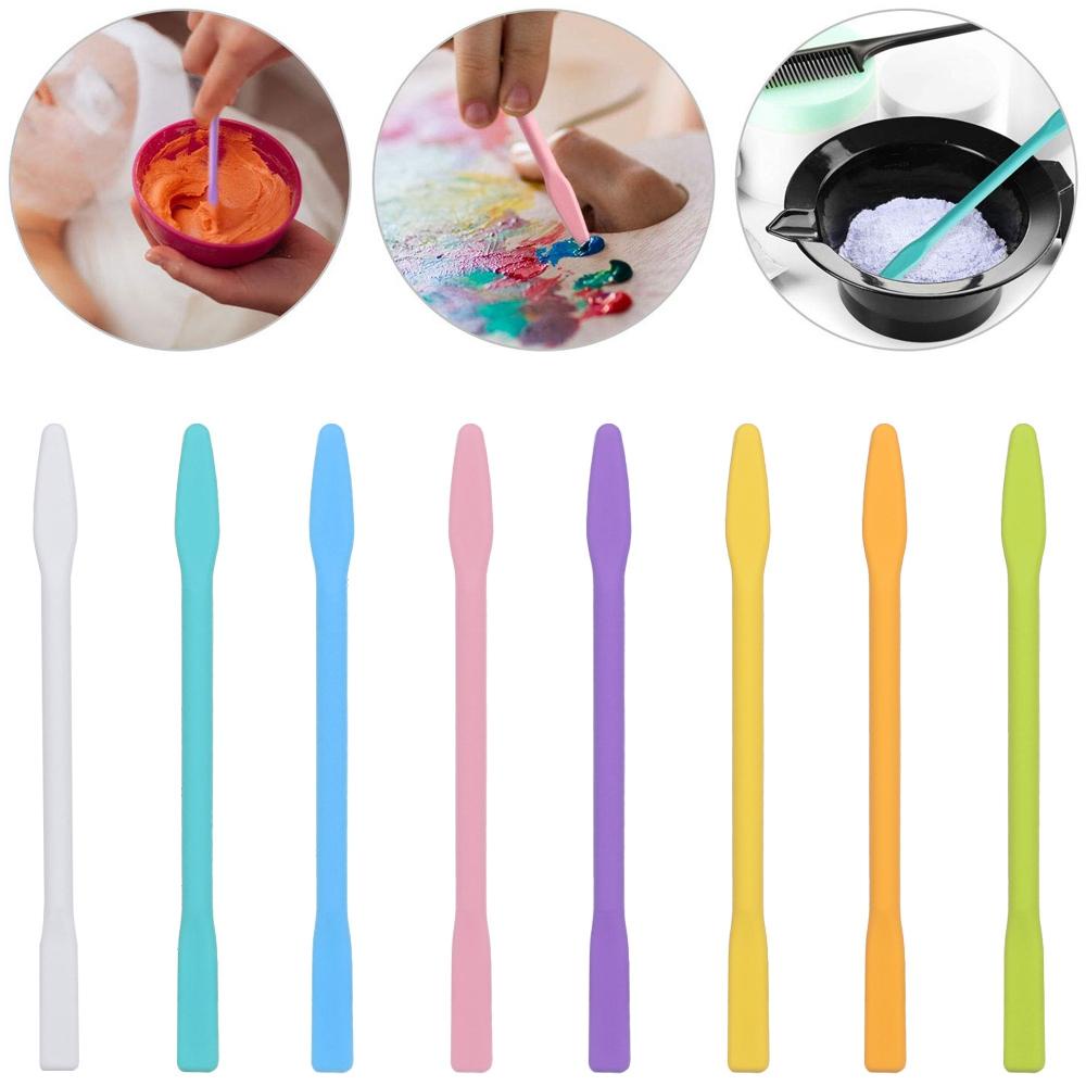 [Elegan] Stir Stick Silikon2 /6 /8/14PC Kecantikan Membuat Perhiasan Alat Kerajinan DIY Modulasi Warna Cangkir Dispenser