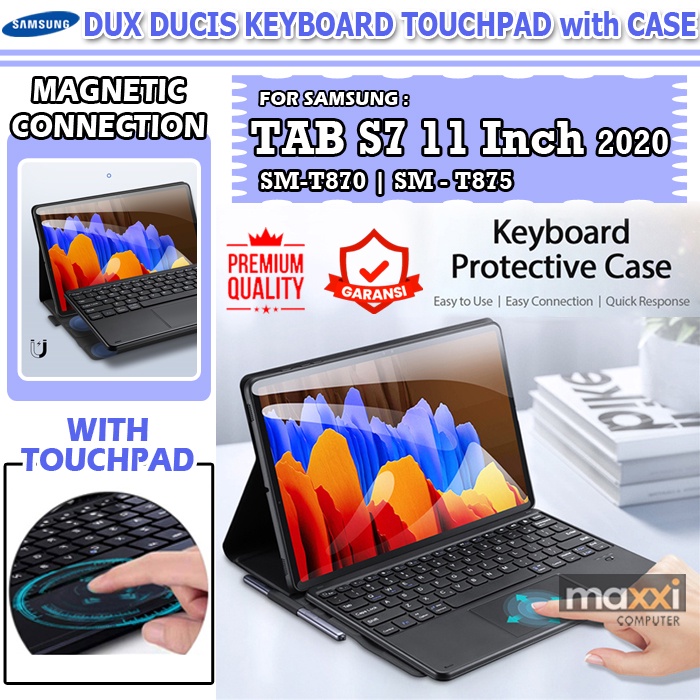 Samsung Galaxy Tab Tablet S7 11 Inch T875 ORIGINAL Wireless Bluetooth Keybord Keyboard Case Casing C