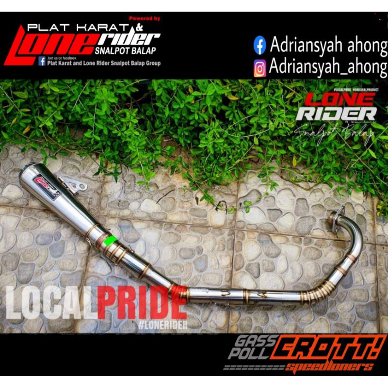 knalpot Lonerider original / type : HE ceng minicone satria fu