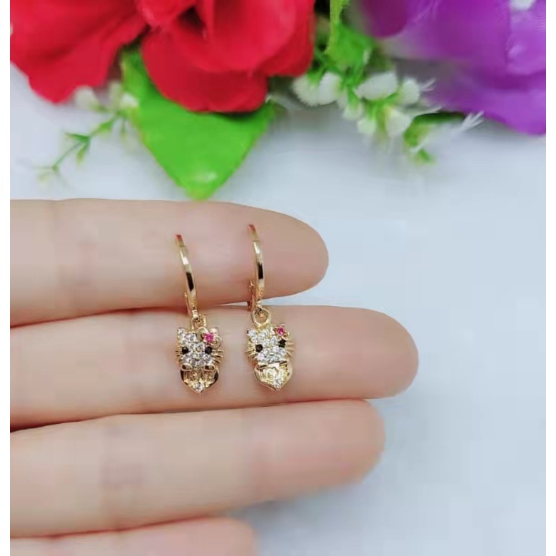 Anting HelloKitty Permata Lapis Emas Perhiasan A,B