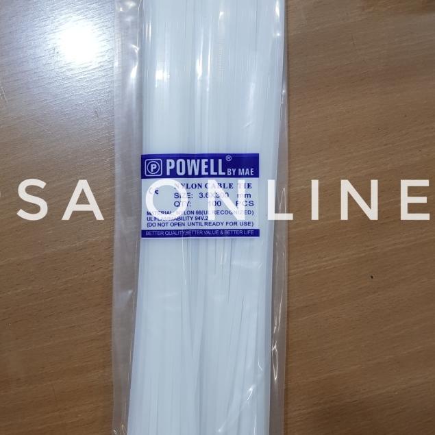 

☝ POWELL KABEL TIES KABEL TIS 30CM 300x3.6mm - Putih ➢