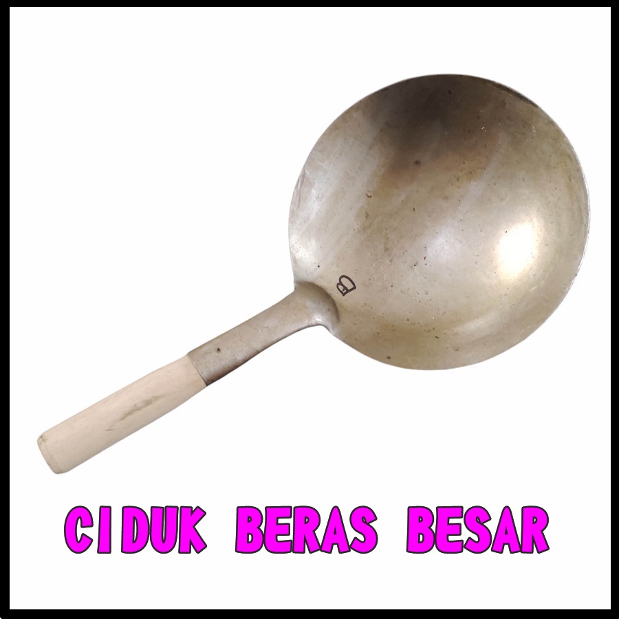 COD - CENTONG CIDUK BERAS PEGANGAN KAYU BESAR