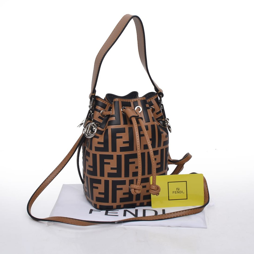 Tas Fendi Mon Tresor Bucket FF Embossed 