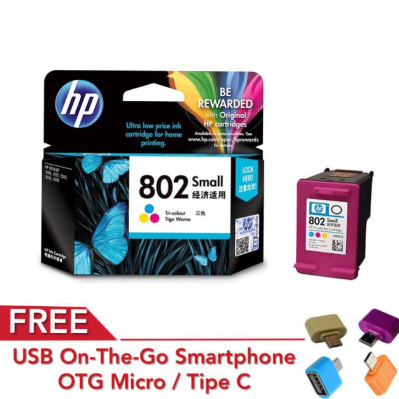 Cartridge Hp 802 color tinta Hp 802 color