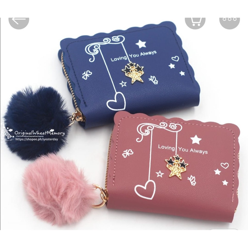 ( Fy ) COD DOMPET WANITA+POM2  DOMPET WANITA DOMPET FASHION TRENDY FASHION WALLET DOMPET MURAH