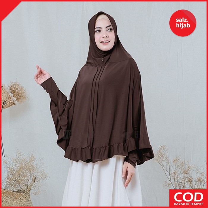 Hijab Jilbab Bergo Lengan Tangan Panjang Jumbo Kerudung Jersey Jilbab Lengan Azizah-8