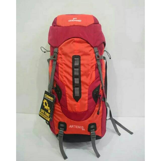 Tas Gunung Outdoor Karrier Carrier Artemis 50 L Orange Merah