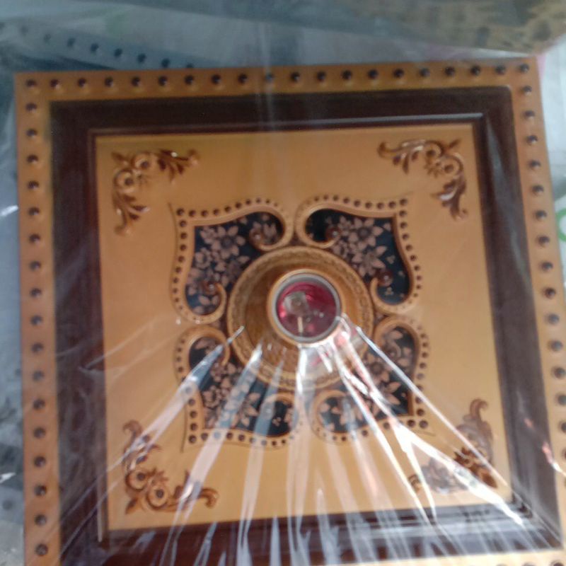 Fitting lampu Ornamen PVC 30x30 Ornamen Plafon Pvc bunga lampu Pvc kap lampu Pvc