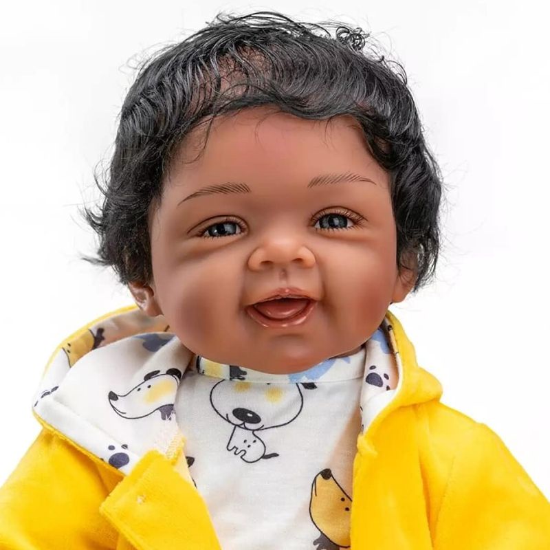 Boneka Bayi Reborn Kulit Hitam Afrika Negro Premium 55 cm