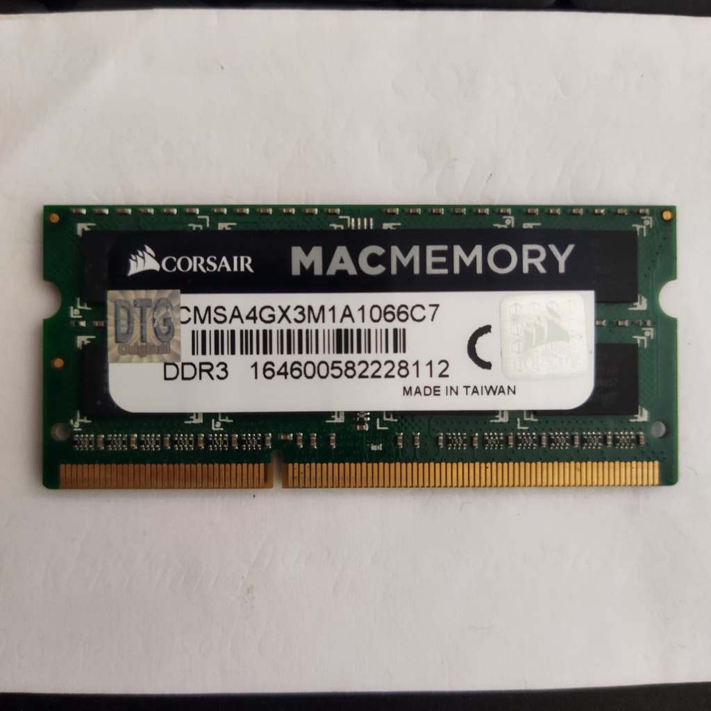 Ram Laptop Corsair DDR3 4GB pc8500 sodimm 1066MHz sodim memory memori