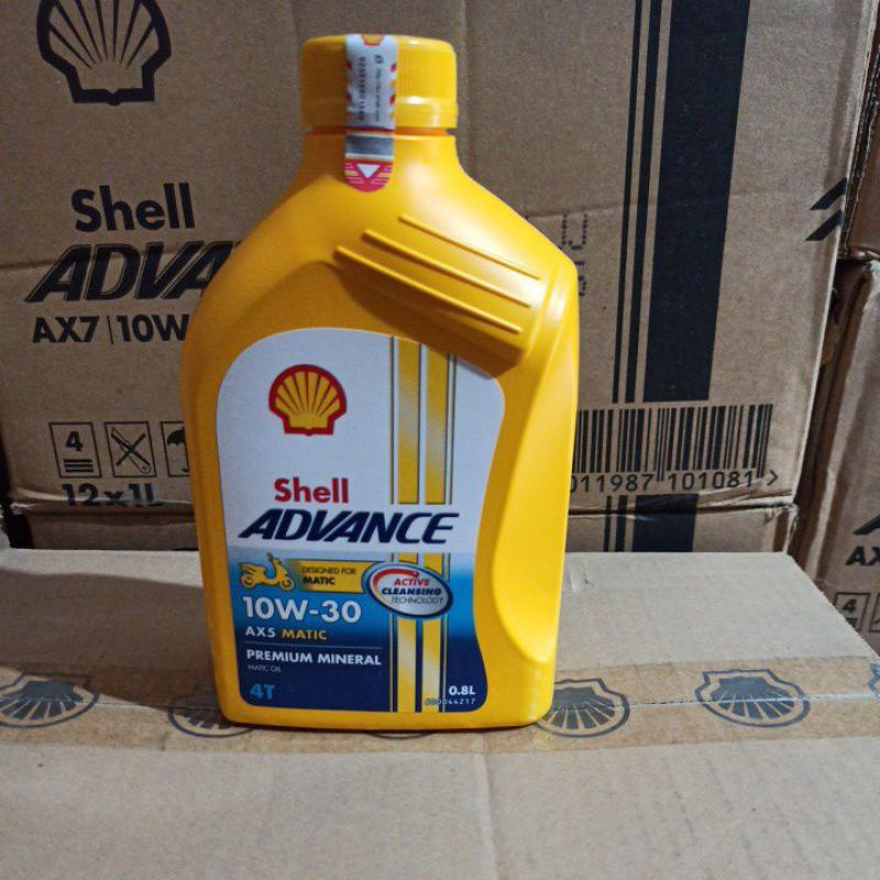 OLI SHELL ADVANCE AX5 MATIC 10W-30 0,8L API SL JASO MB OLI SCOOTER ORIGINAL SHELL