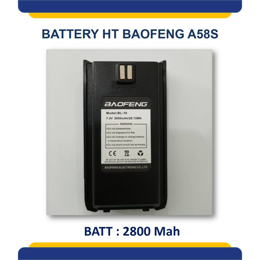 Bottom top - Battery HT Baofeng A58 S,Battery HT A 58 S