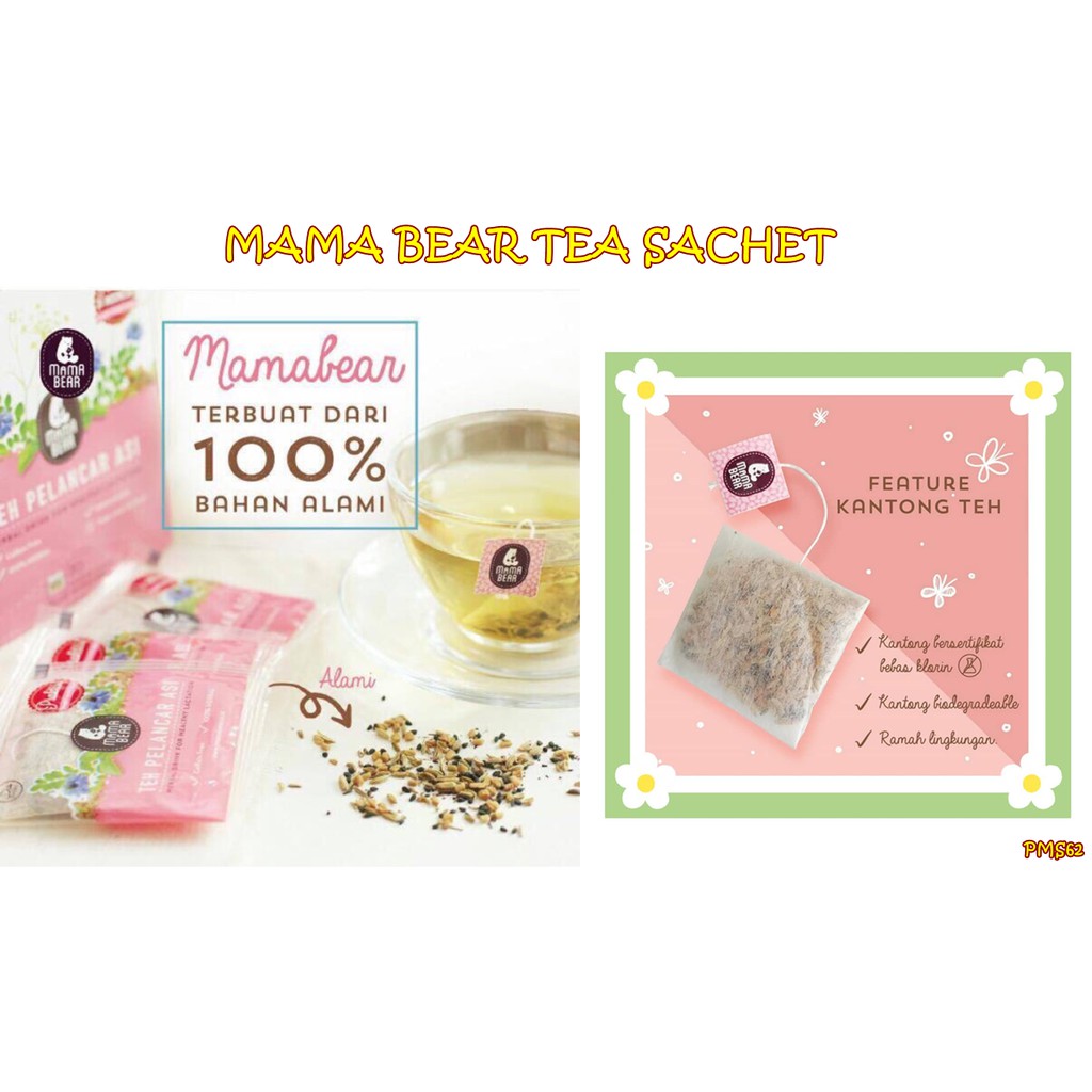 PMS62 MAMA BEAR TEH BOOSTER ASI TEA Kemasan ECeran SACHET Harga Hanya 1 sachet saja murah meriah untuk pelancar asi / ASI BOOSTER