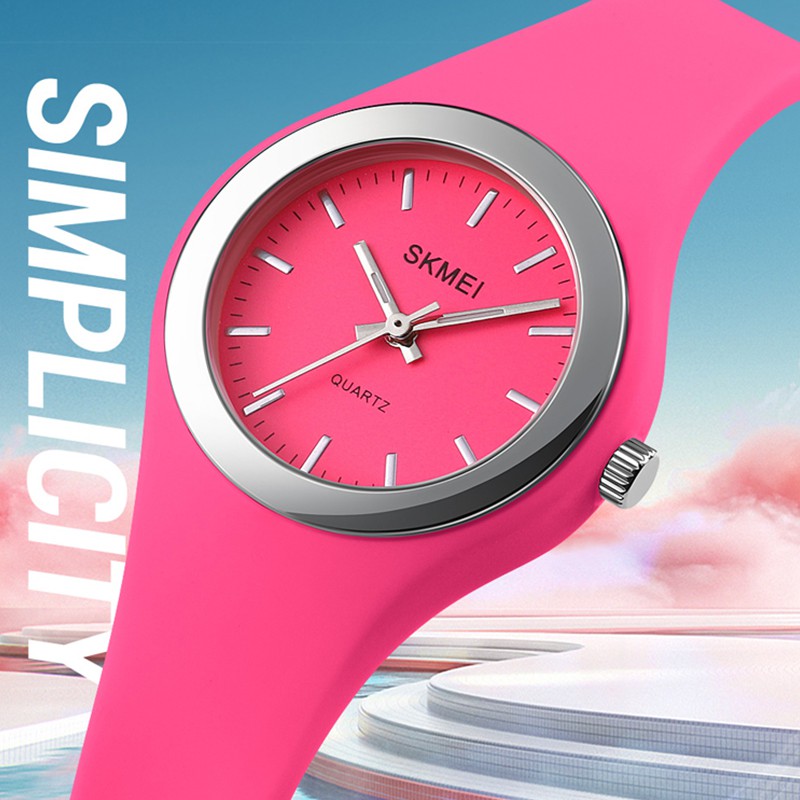 NEW ✪ • SKMEINDONESIA ™ • SKMEI 1722 ORIGINAL Jam Tangan Wanita Analog Tali Silicone Waterproof