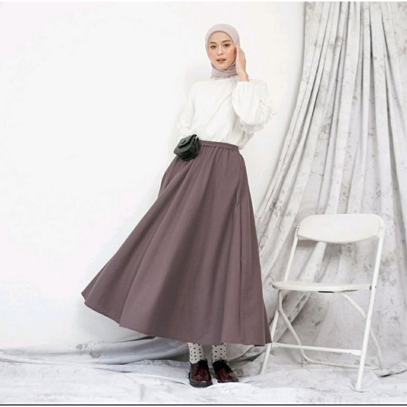 Vafe Skirt by Rokgaliya Dusty purple_Reguler (preloved)