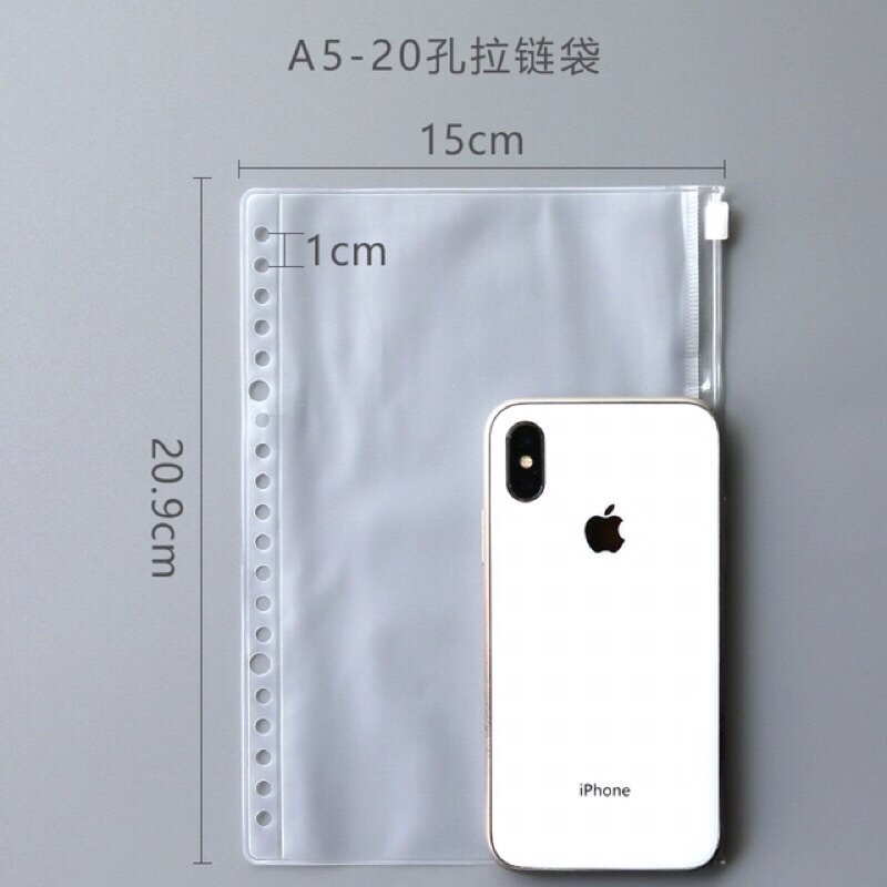 Zipper Lock Binder A6 A5 Loose Leaf Tempat Penyimpanan Uang AKUNTANSI PEMBUKUAN BUKU CATATAN PEMISAH KEUANGAN B5 Ring 6 20 Logam mulia emas antam 1 gram tabungan harian bulanan-4