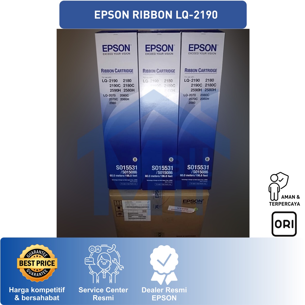(BISA COD) RIBBON CATRIDGE EPSON ASLI ORIGINAL LQ2190 LQ2180