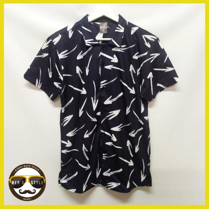 Baju Kemeja Printing Motif Pantai Hawai Pria Import Bangkok Arrows