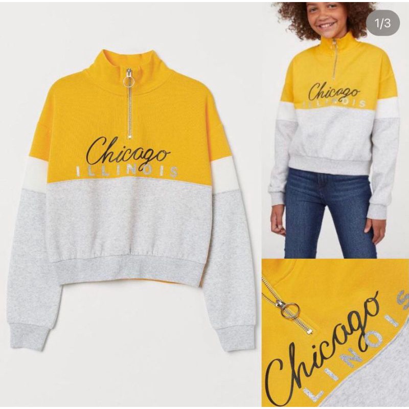 sweater crop anak perempuan HM