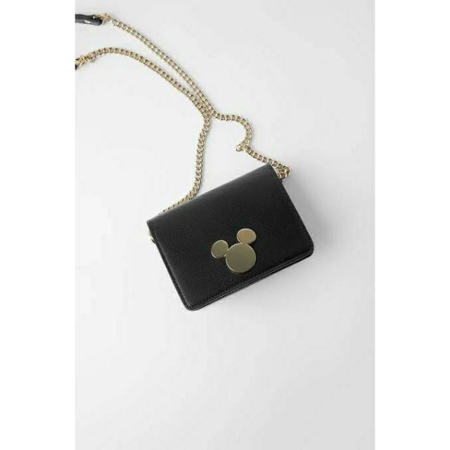 zara mickey sling bag black