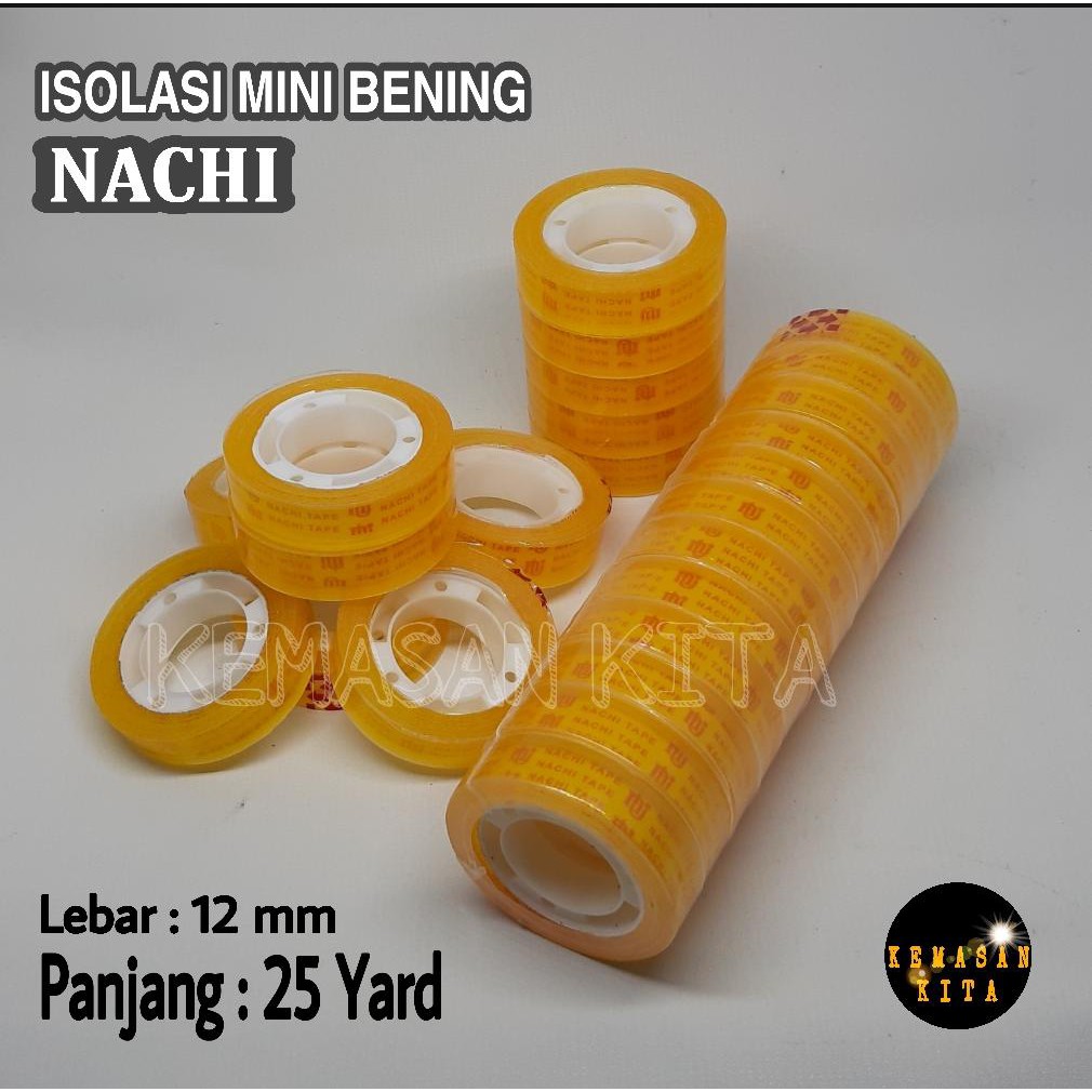 

ISOLASI MINI NACHI SELOTIP LAKBAN KECIL KADO BENING TRANSPARAN