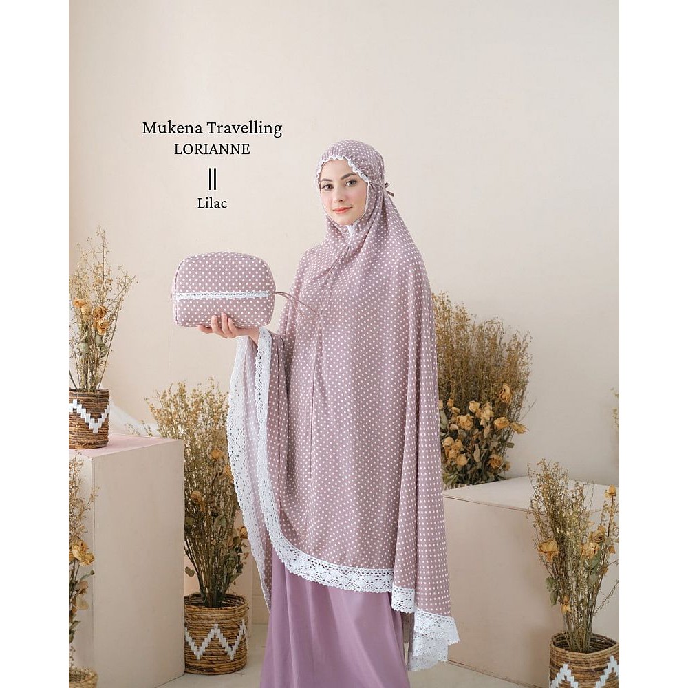 Mukena Rayon / Mukena Polkadot / Mukena Lorianne / Mukena Dewasa / Mukena Katun Rayon Mukena Travel 