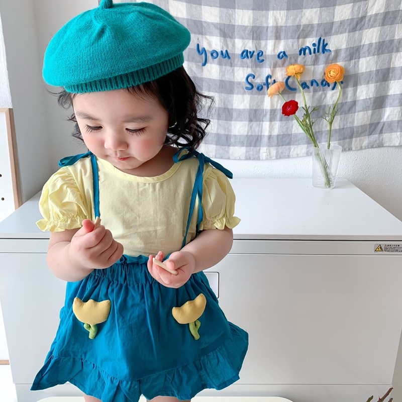 Tulip overall set anak perempuan