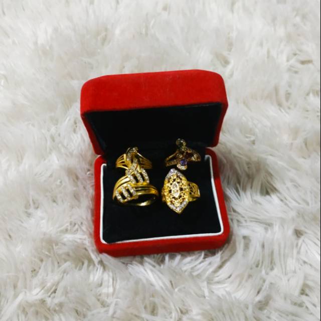 Cincin lapis mas 24k,anti luntur,anti karat,anti alergi