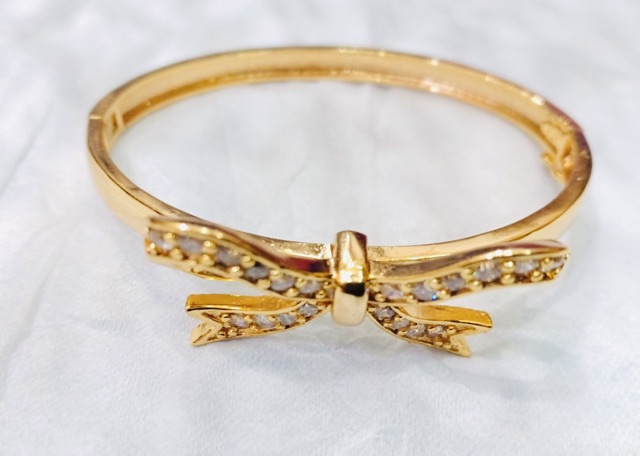 Gelang tangan wanita // gelang model pita //gelang permata lapis emas// gelang lapis emas
