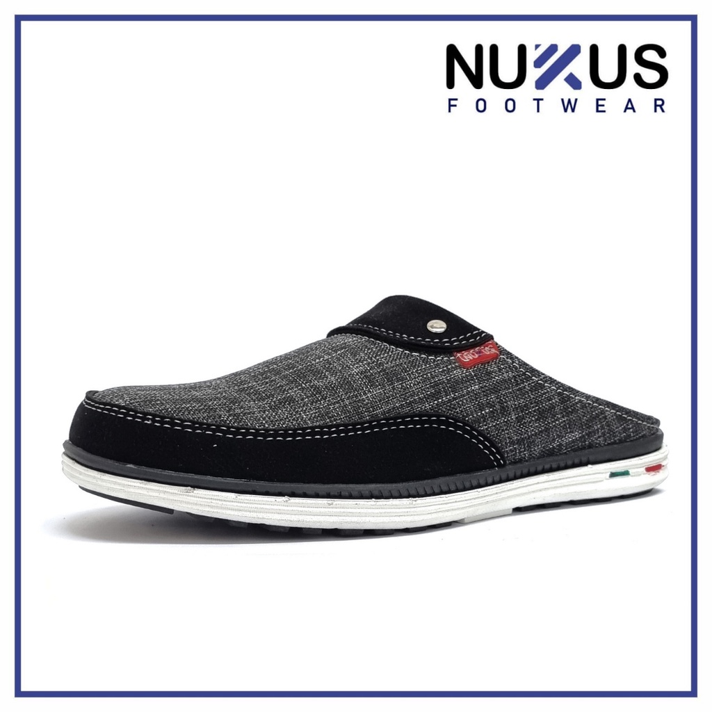 Nukus Sandal Selop Pria Kasual Bustong Hitam - NKH 02 JH