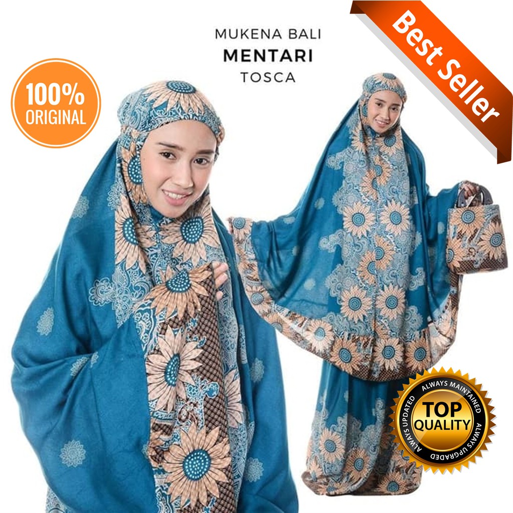 Mukena Jumbo Bali Adem Mukenah Rayon Motif Bunga Matahari ...