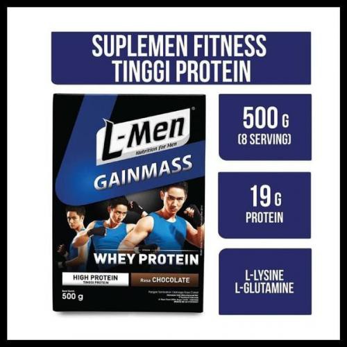 LMEN GAIN MASS WHEY PROTEIN COKLAT 500GR