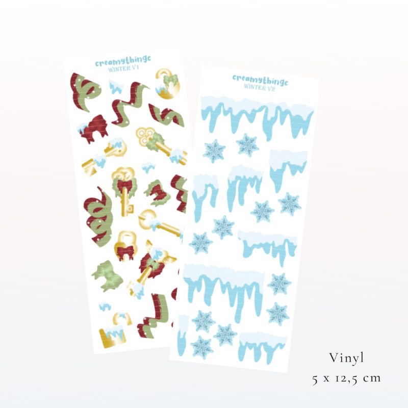 

[creamythingc] winter sticker / polco sticker / deco stiker / snowflakes stiker / cristmas sticker