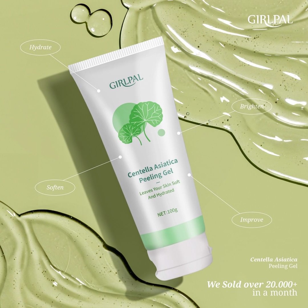 ✿ MADAME ✿GIRLPAL CENTELLA ASIATICA PEELING GEL - FACIAL GLOWING BLACKHEAD BPOM