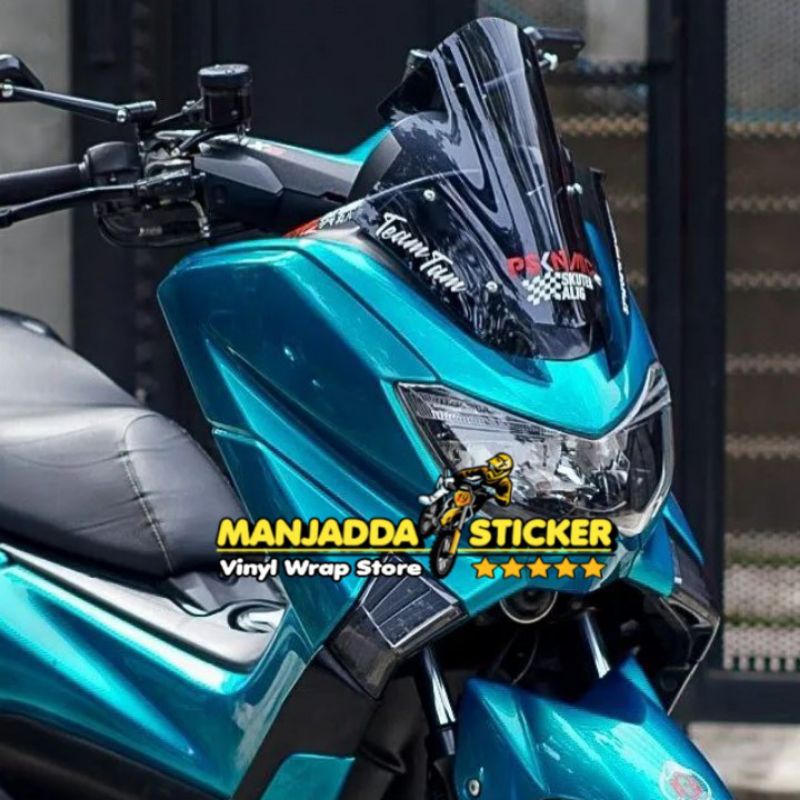 Stiker Skotlet Motor Metalic Biru Muda Candy Kualitas Premium