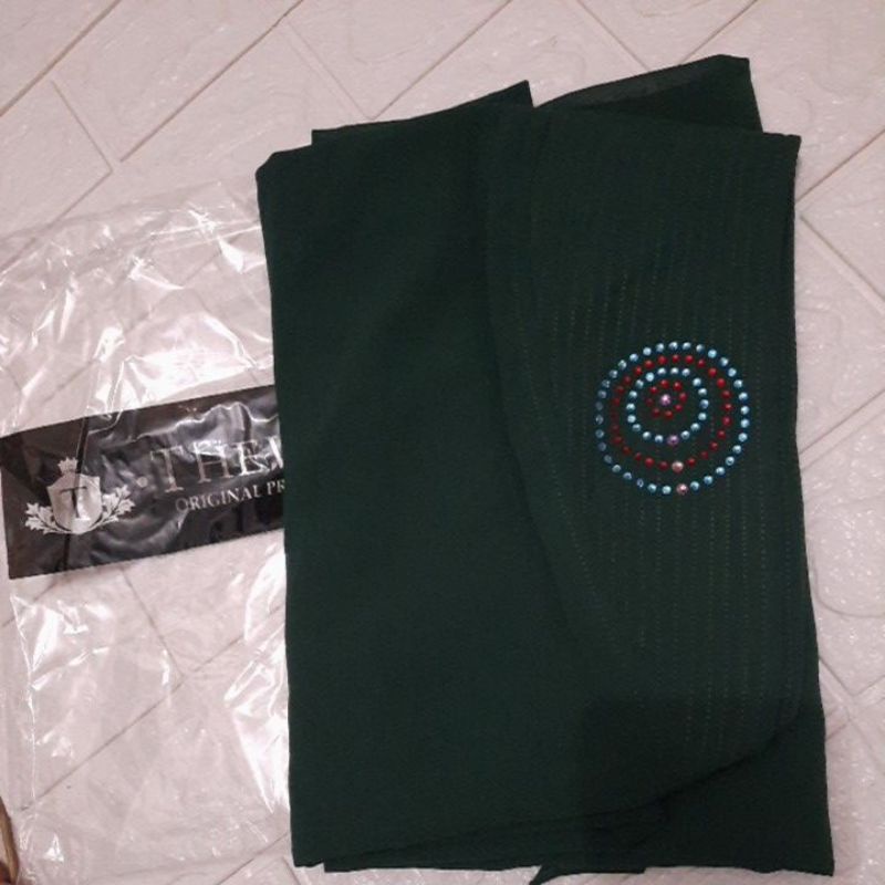 Thewa//Khimar Andara Standar Ori Thewa-Hijau botol