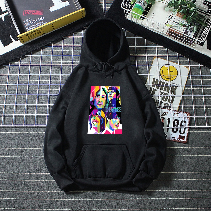 Sweater hoodie wanita THE BEATLES baju sweter cewek band murah