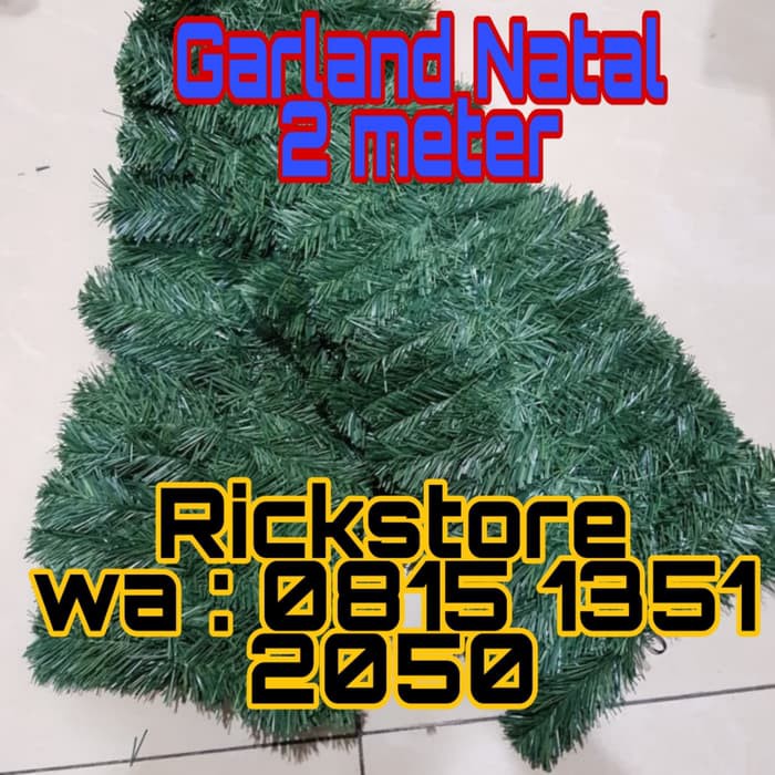 Unik Aksesoris Pohon Natal/Garland Natal/ Panjang 2 meter Terlaris