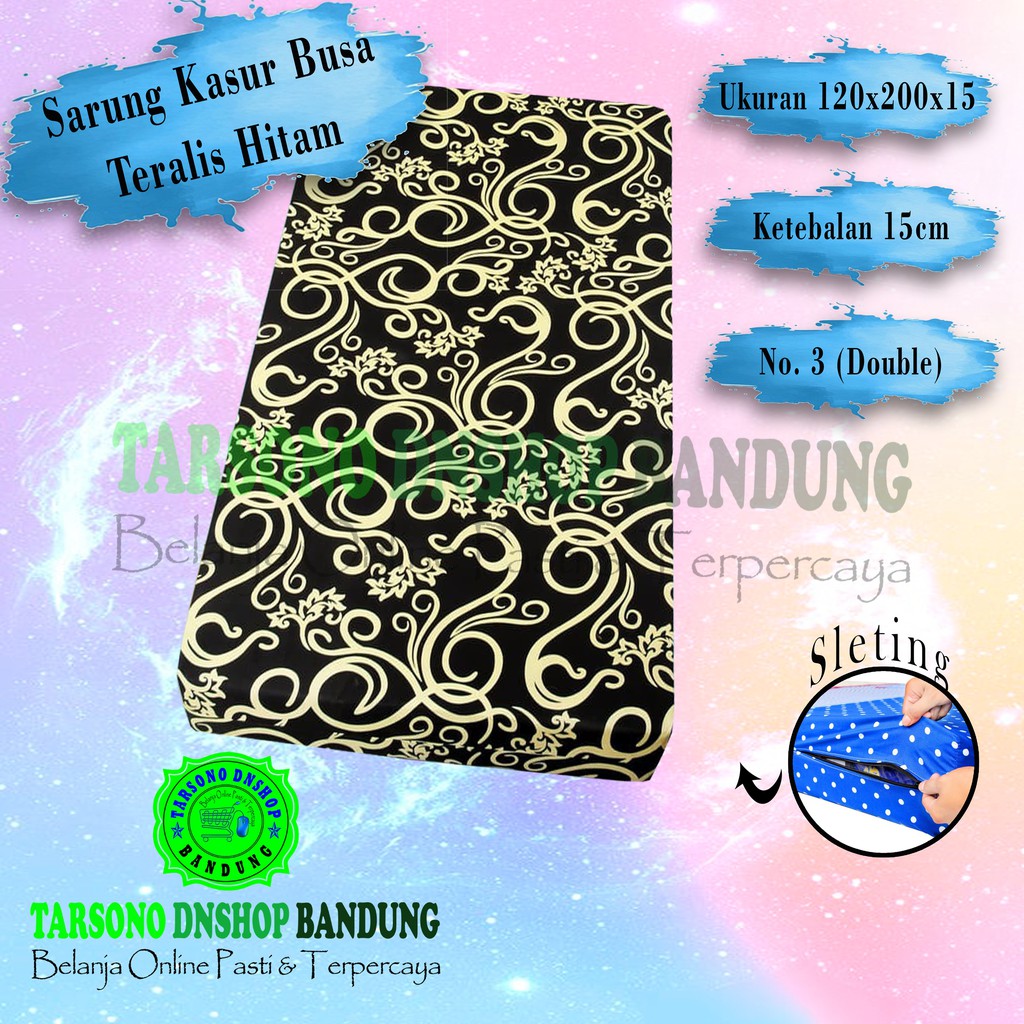 Sarung Kasur Busa Motif Teralis Ukuran 120x200x15 | Tarsono Dnshop Bandung
