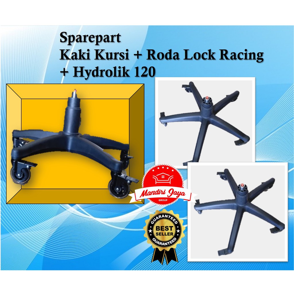 Promo Sparepart Kursi Kantor Kaki Kursi - Hydrolik 120 - Roda racing lock, Paling murah dibekasi
