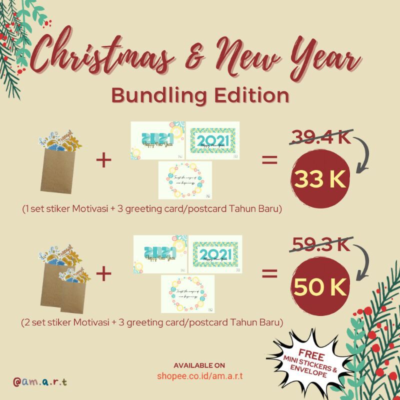 

Paket Murah Stiker dan Kartu Ucapan/Postcard