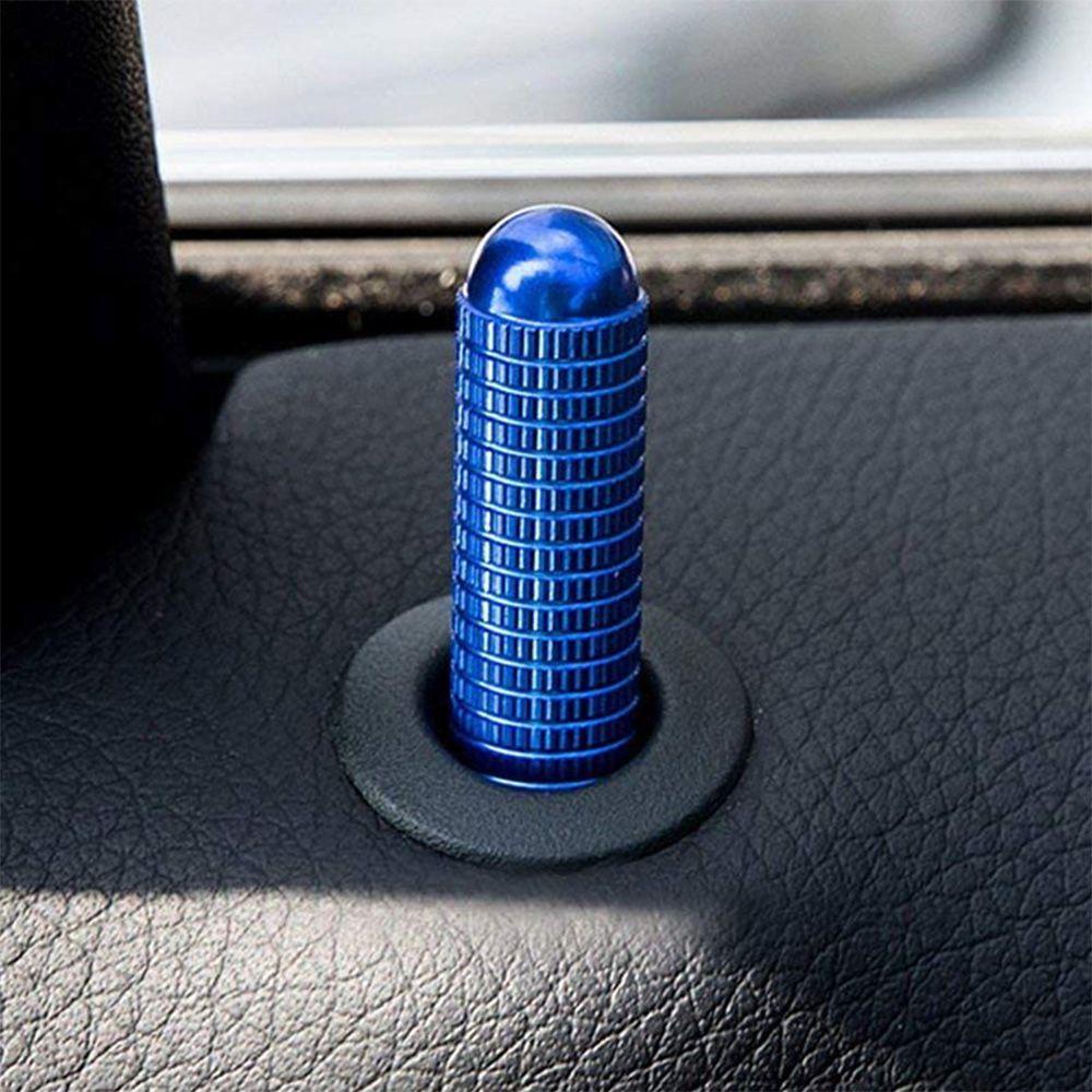 Solighter 4Pcs Knob Pin Pengunci Pintu Mobil Bahan Aluminum Alloy